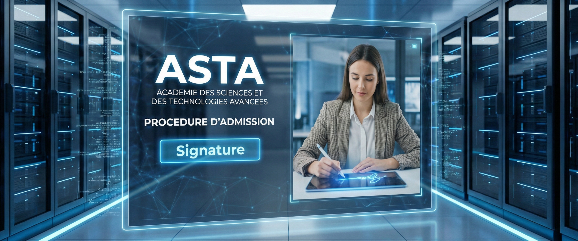 Illustration futuriste de nos admissions